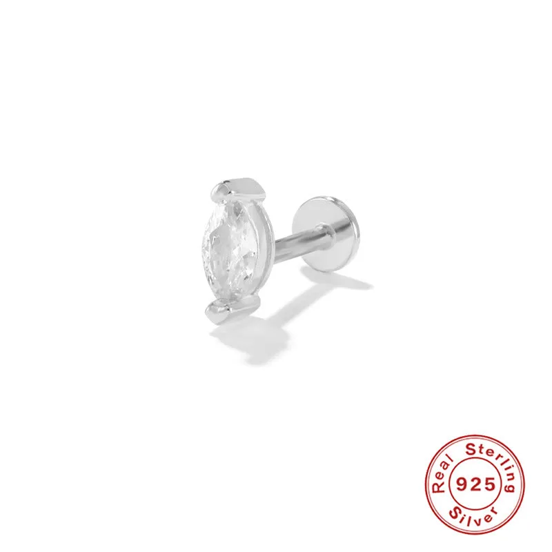 Wholesale S925 Sterling Silver Piercing Inner Thread Ear Piercing Ear Bone Nails