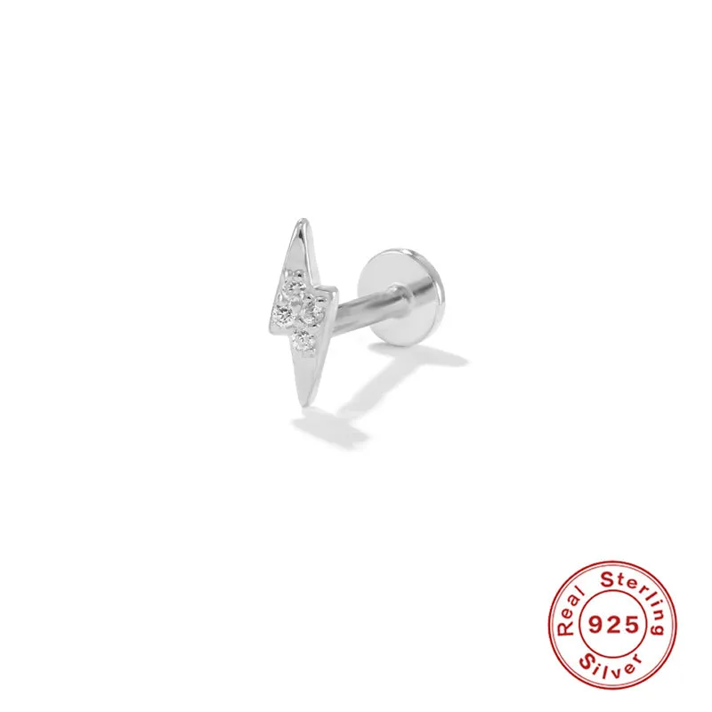 Wholesale S925 Sterling Silver Piercing Inner Thread Ear Piercing Ear Bone Nails