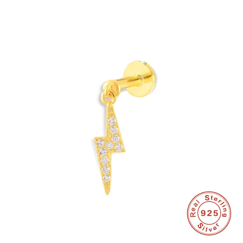 Wholesale S925 Sterling Silver Piercing Inner Thread Ear Piercing Ear Bone Nails