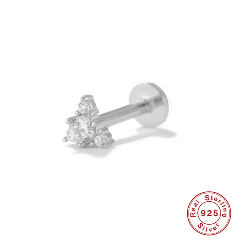Wholesale S925 Sterling Silver Piercing Inner Thread Ear Piercing Ear Bone Nails