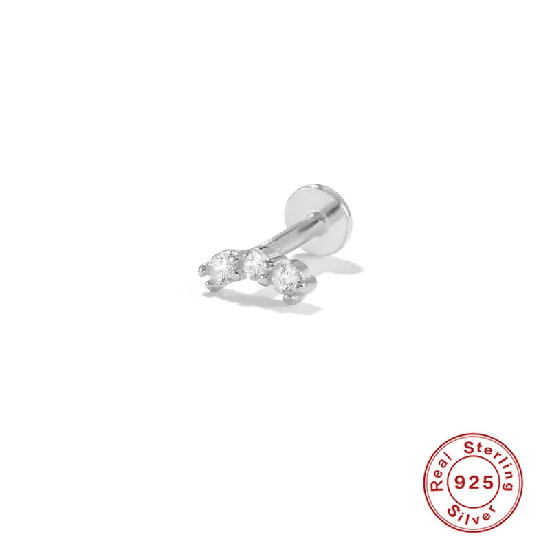 Wholesale S925 Sterling Silver Piercing Inner Thread Ear Piercing Ear Bone Nails