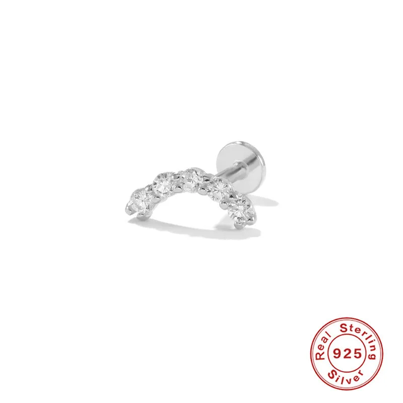 Wholesale S925 Sterling Silver Piercing Inner Thread Ear Piercing Ear Bone Nails