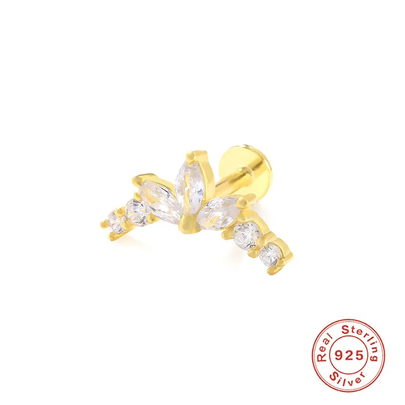 Wholesale S925 Sterling Silver Piercing Inner Thread Ear Piercing Ear Bone Nails