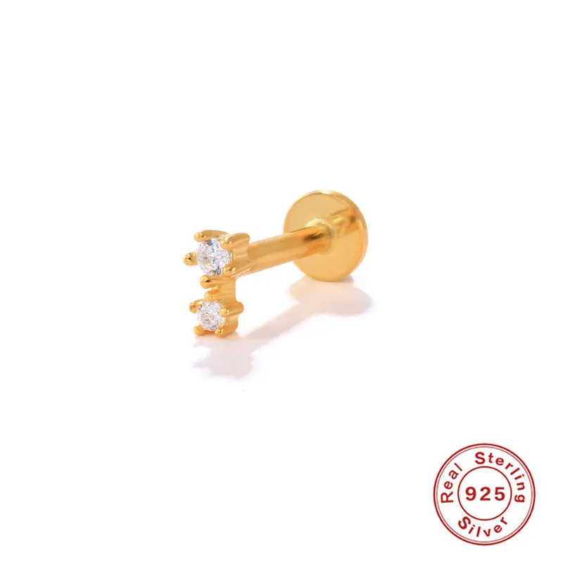 Wholesale S925 Sterling Silver Piercing Inner Thread Ear Piercing Ear Bone Nails