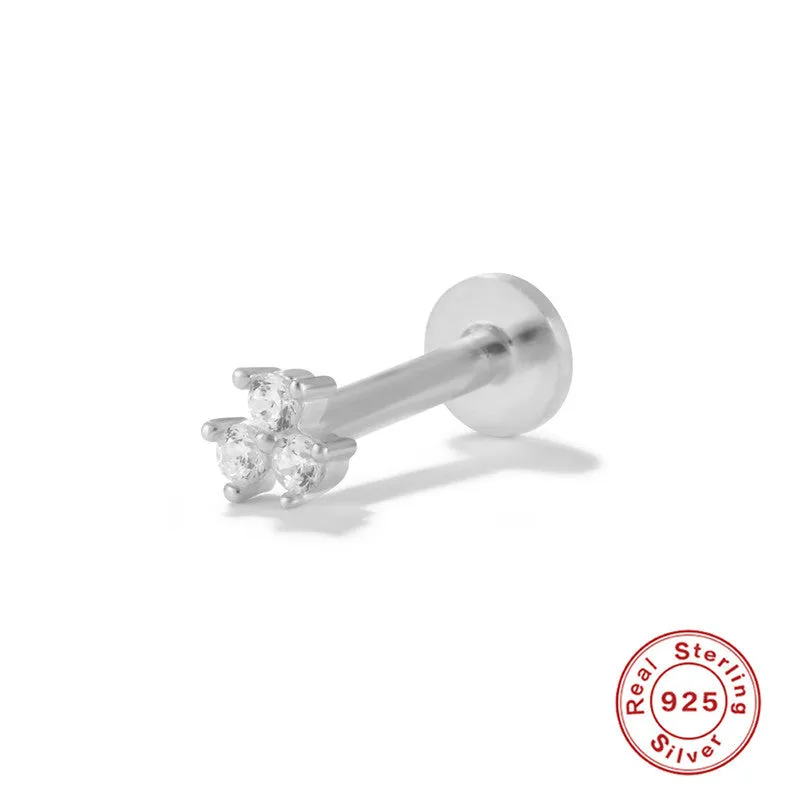 Wholesale S925 Sterling Silver Piercing Inner Thread Ear Piercing Ear Bone Nails