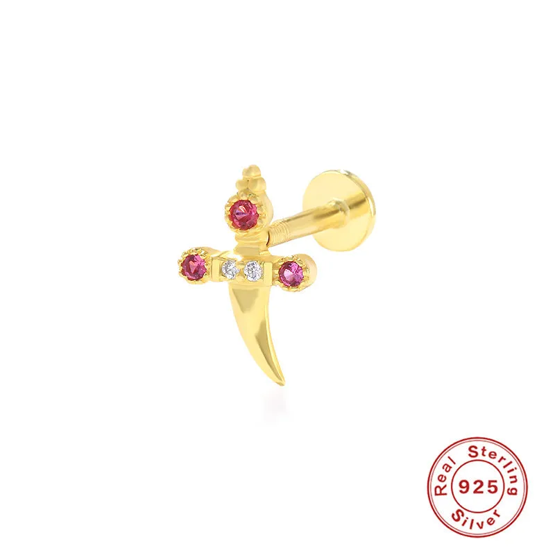 Wholesale S925 Sterling Silver Piercing Inner Thread Ear Piercing Ear Bone Nails