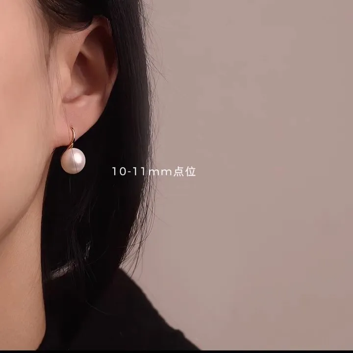 Wholesale S925 Sterling Silver Silver Beads Earrings Women's High Temperament brushed South Internet Celebrity Earrings Birthday Valentine's Day Gift