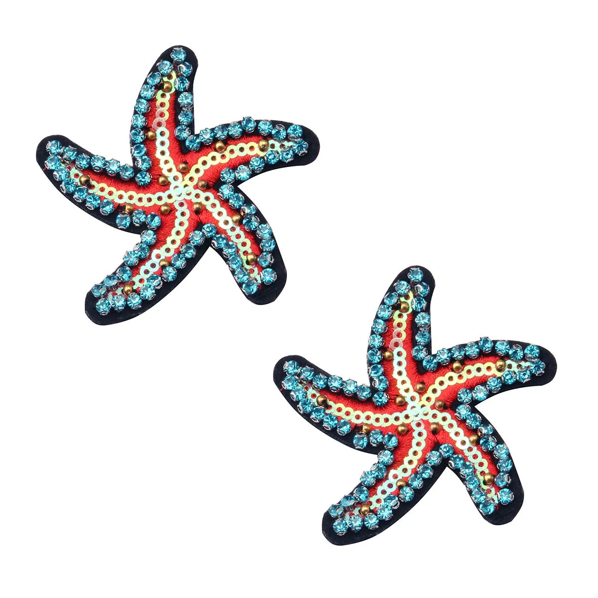 Wholesale  Sea Turtle Dolphin Starfish Jellyfish Rice Bead Earrings Bohemian Style Holiday Earrings