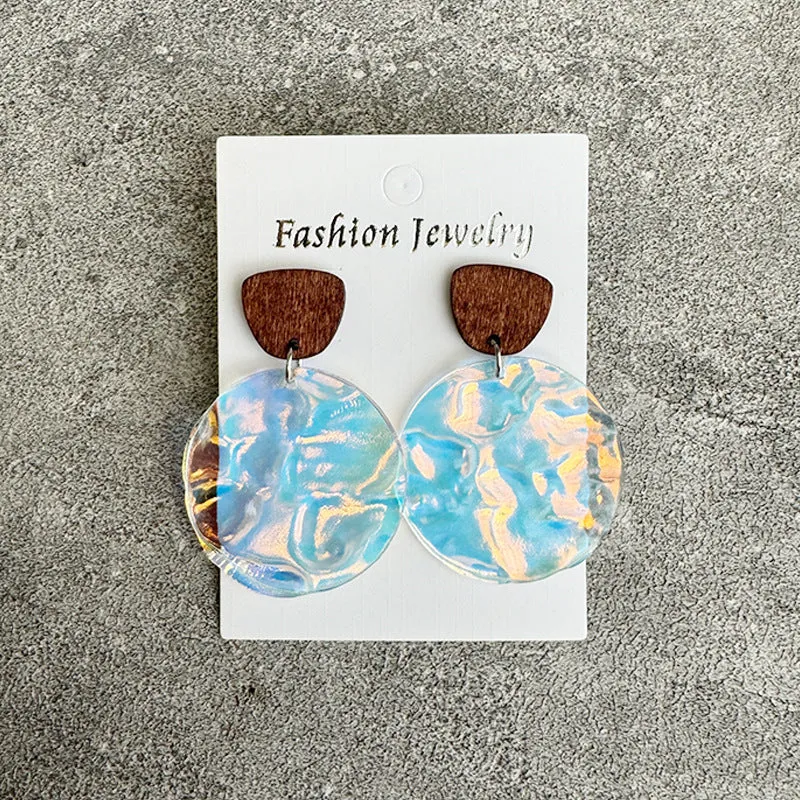 Wholesale Sea Turtle Water Drop Ocean Ripple Acrylic Fashion Earrings