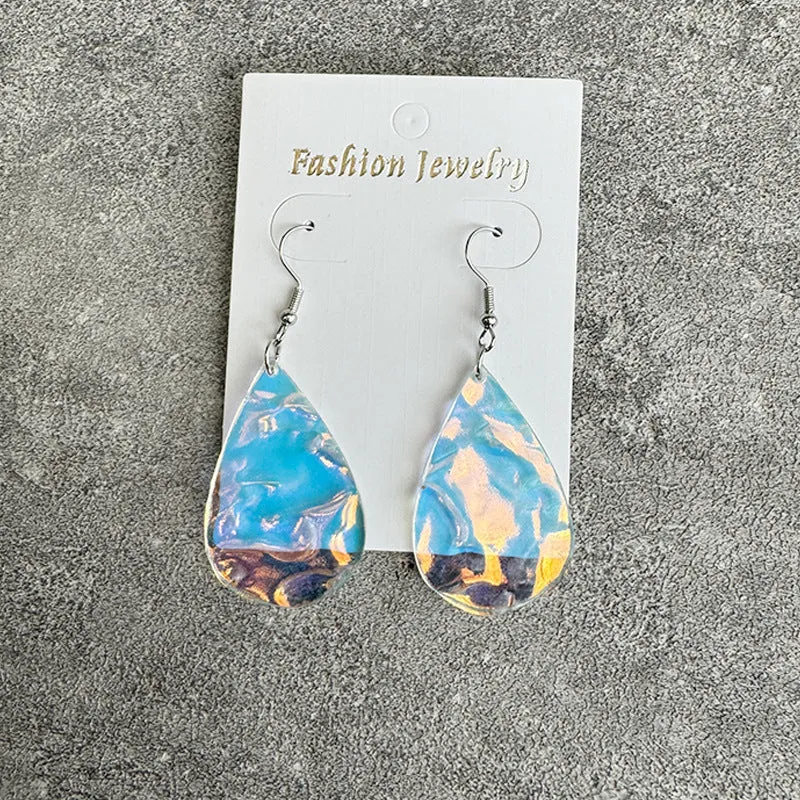 Wholesale Sea Turtle Water Drop Ocean Ripple Acrylic Fashion Earrings