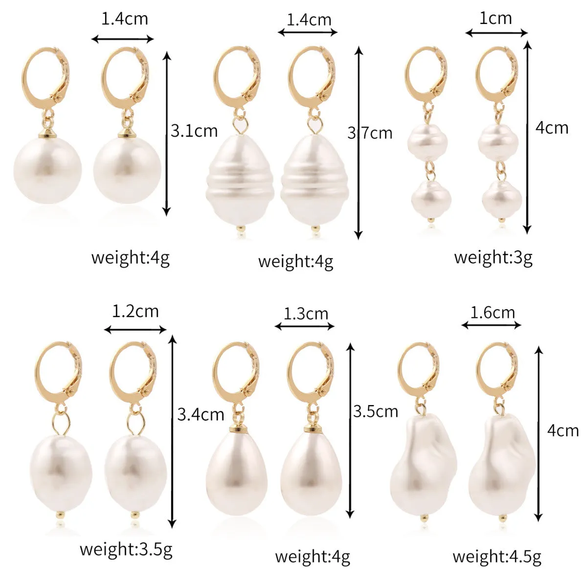 Wholesale Simple Pearl Smiley Bee Butterfly Set Mushroom Earrings