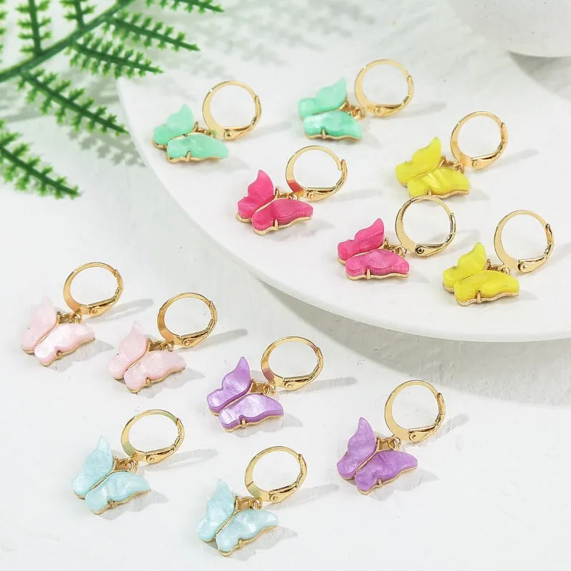 Wholesale Simple Pearl Smiley Bee Butterfly Set Mushroom Earrings