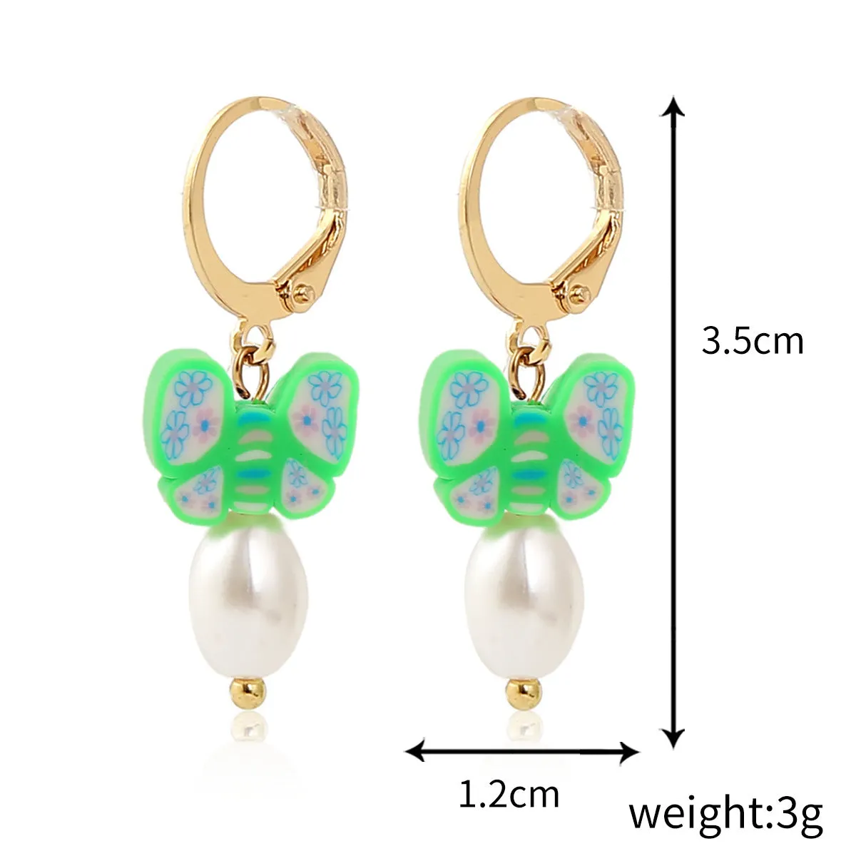 Wholesale Simple Pearl Smiley Bee Butterfly Set Mushroom Earrings