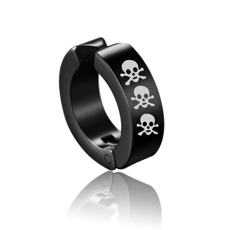 Wholesale Single Minimalist High-end Black Clip on Titanium Steel Earrings