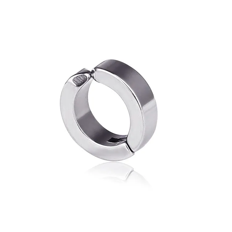 Wholesale Single Minimalist High-end Black Clip on Titanium Steel Earrings