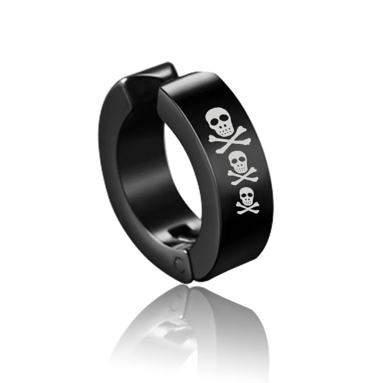 Wholesale Single Minimalist High-end Black Clip on Titanium Steel Earrings