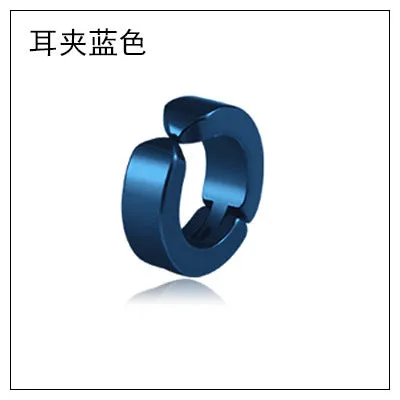 Wholesale Single Minimalist High-end Black Clip on Titanium Steel Earrings