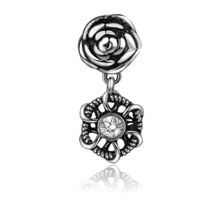 Wholesale Single Minimalist Metal Style Personalized Creative Pentagram Front and Rear Titanium Steel Earrings