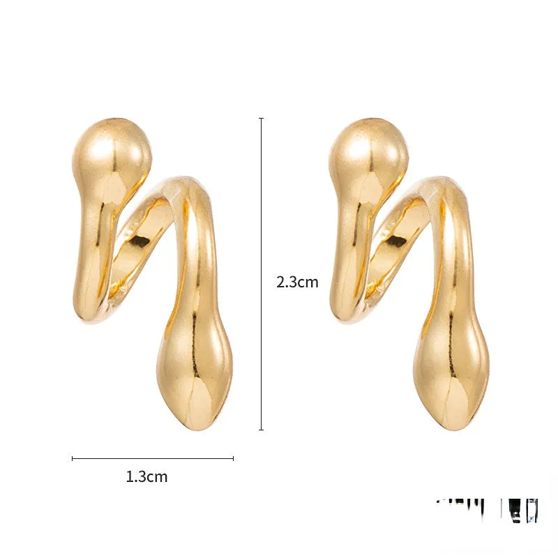 Wholesale Snake Anti-lost Copper Ear Studs