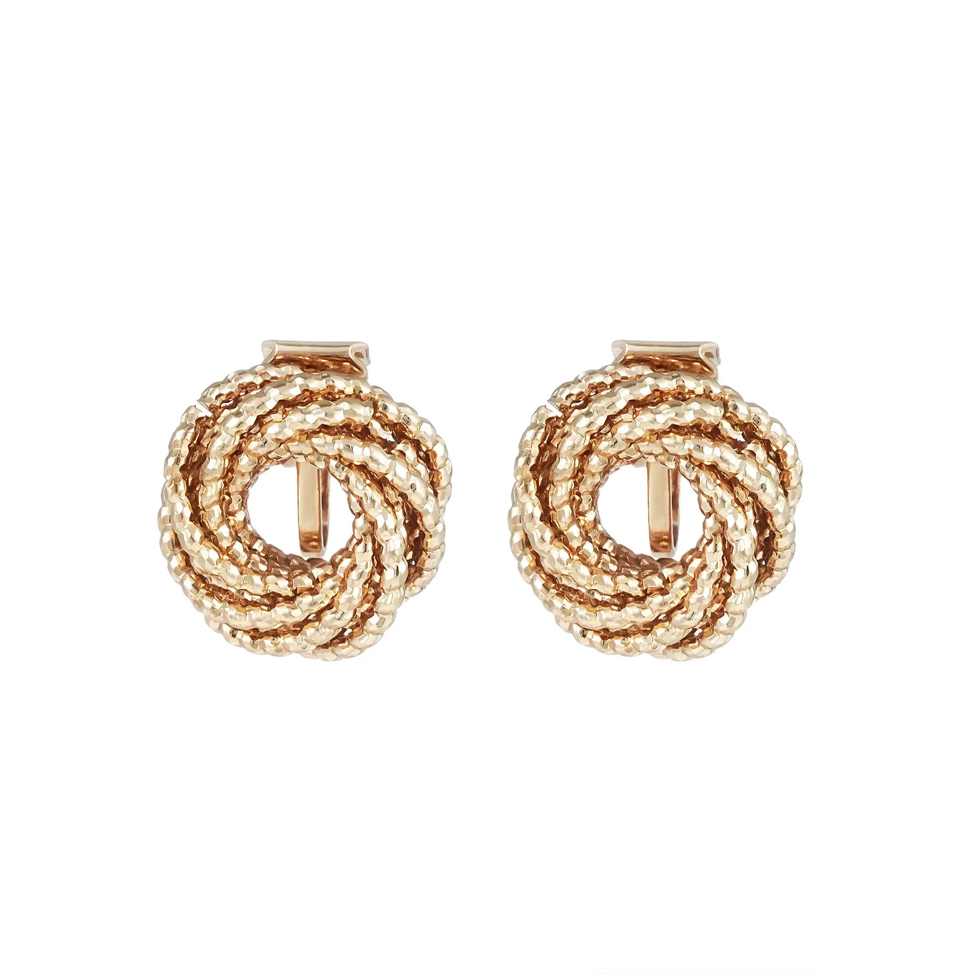 Wholesale special jewelry earrings creative metal elements circle multi-layer knotted earrings