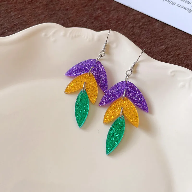 Wholesale St. Patrick's Day Cartoon Dinosaur Clown Hat Hook Carnival Party Earrings