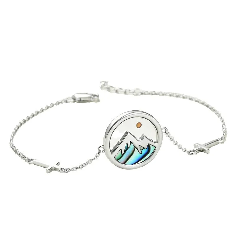 Wholesale Stainless Steel Bracelet Simple Shell Inlaid Mustard Seed Necklace