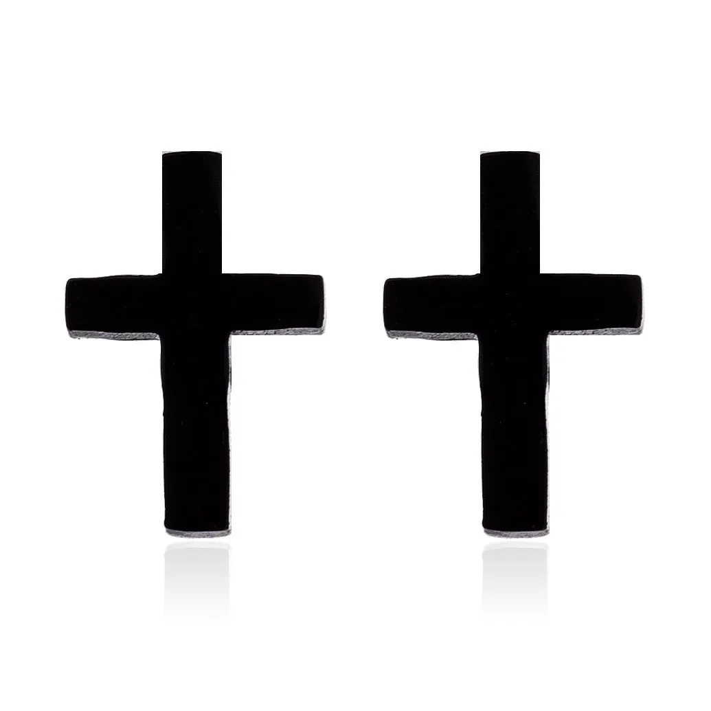 Wholesale Stainless Steel Cross Ear Studs Earrings