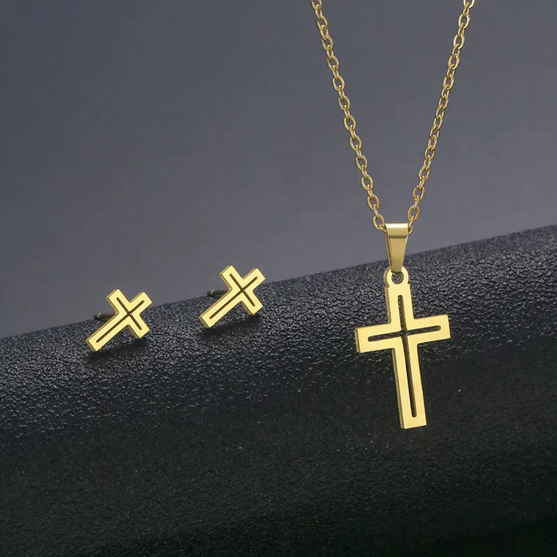 Wholesale Stainless Steel Necklace and Earrings Set