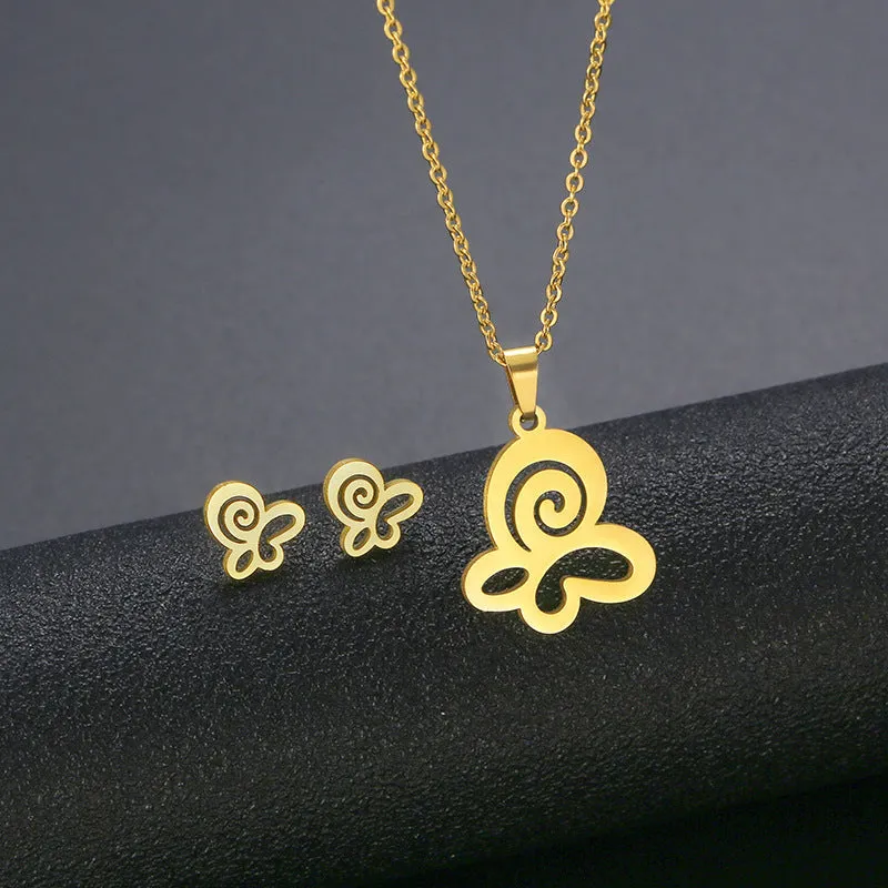 Wholesale Stainless Steel Necklace and Earrings Set