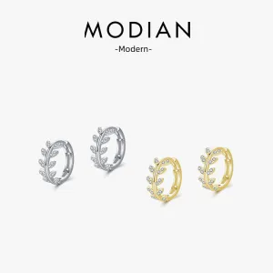 Wholesale Sterling Silver Ear Buckle Ear Ring Internet Celebrity Super Fairy Temperament Diamond Tree Leaf Earrings