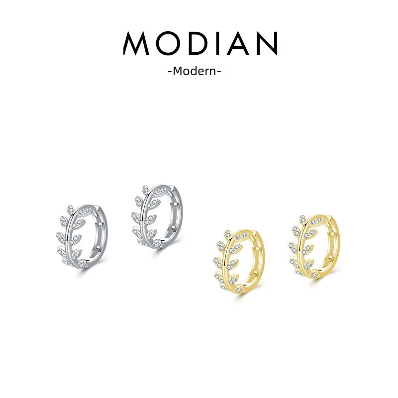 Wholesale Sterling Silver Ear Buckle Ear Ring Internet Celebrity Super Fairy Temperament Diamond Tree Leaf Earrings