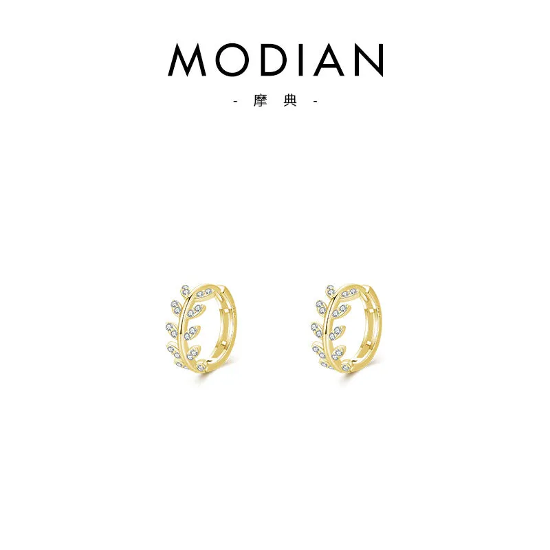 Wholesale Sterling Silver Ear Buckle Ear Ring Internet Celebrity Super Fairy Temperament Diamond Tree Leaf Earrings