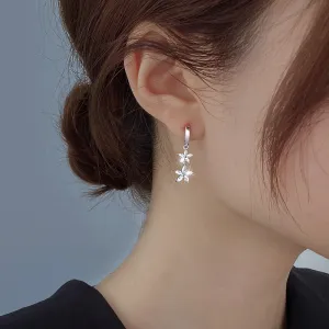 Wholesale Sterling Silver Flower Women's Niche Fashion Elegant Earrings