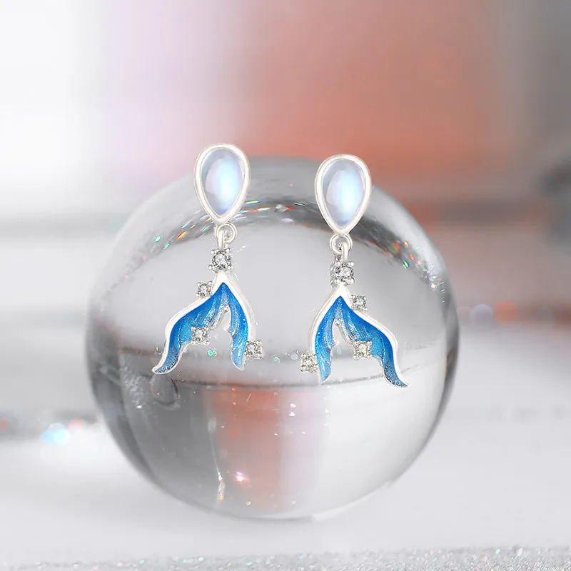 Wholesale Sterling Silver Mermaid Tail Moonstone Bracelet