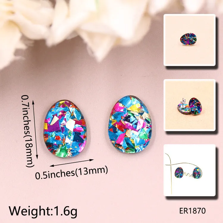 Wholesale Summer New Easter Egg Bunny Cute Cartoon Earrings