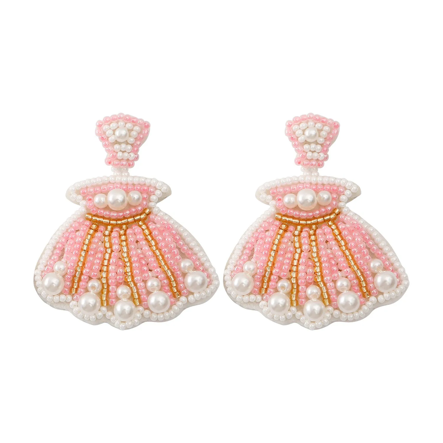 Wholesale Summer Ocean Bohemian Creative Rice Bead Earrings