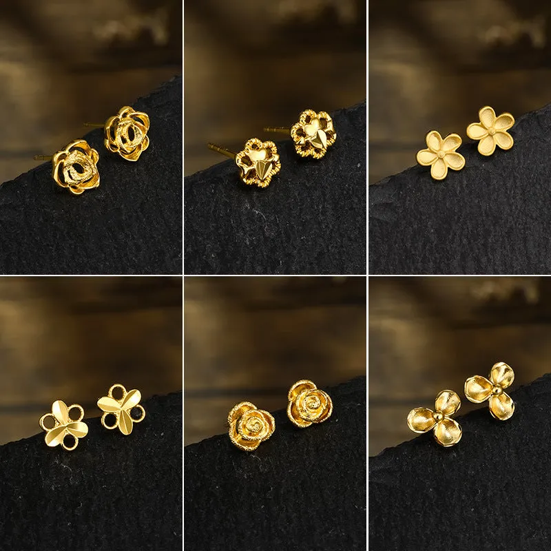 Wholesale Summer Simulated Flower High End, Niche Fashion Retro Earrings