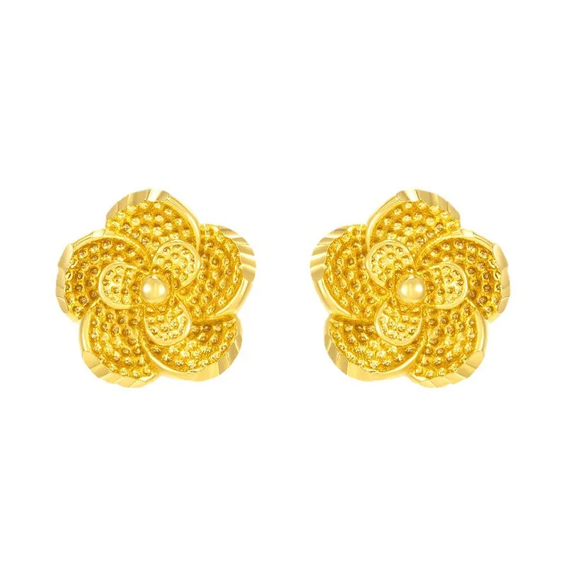 Wholesale Summer Simulated Flower High End, Niche Fashion Retro Earrings