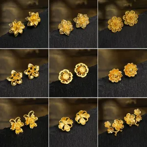 Wholesale Summer Simulated Flower High End, Niche Fashion Retro Earrings