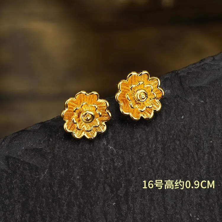 Wholesale Summer Simulated Flower High End, Niche Fashion Retro Earrings