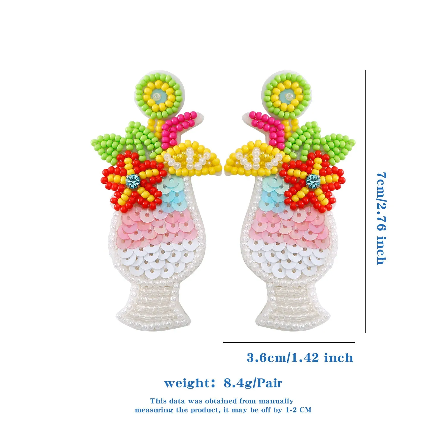 Wholesale Summer Vacation Wind Bohemian Bead Earrings
