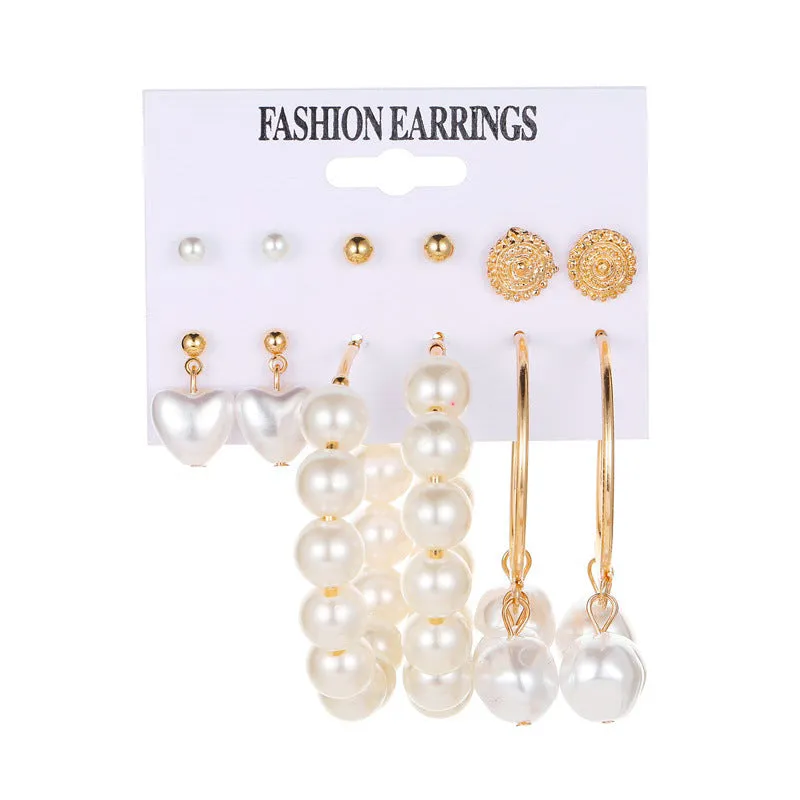 Wholesale Tassel Bohemian Style Leaf Geometry 6 Pair Earrings