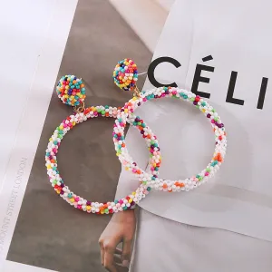 Wholesale Temperament Beaded Wrapped Versatile Personality Small Fresh Earrings