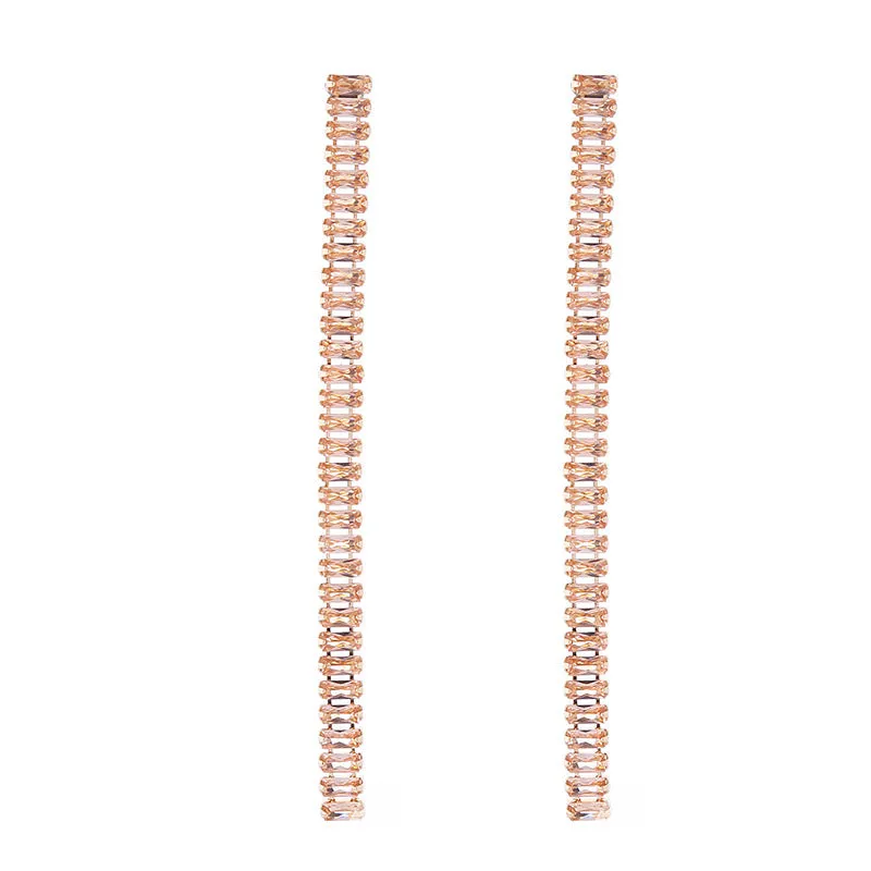 Wholesale The Temperament Is Simple, Square Glass Diamonds, Light Luxury, High-end Temperament Earrings