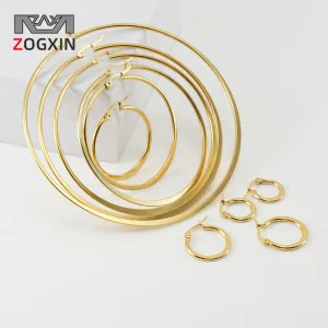 Wholesale Titanium Steel Flattened Ear Wire Buckle Craft Stainless Steel Tassel Earrings