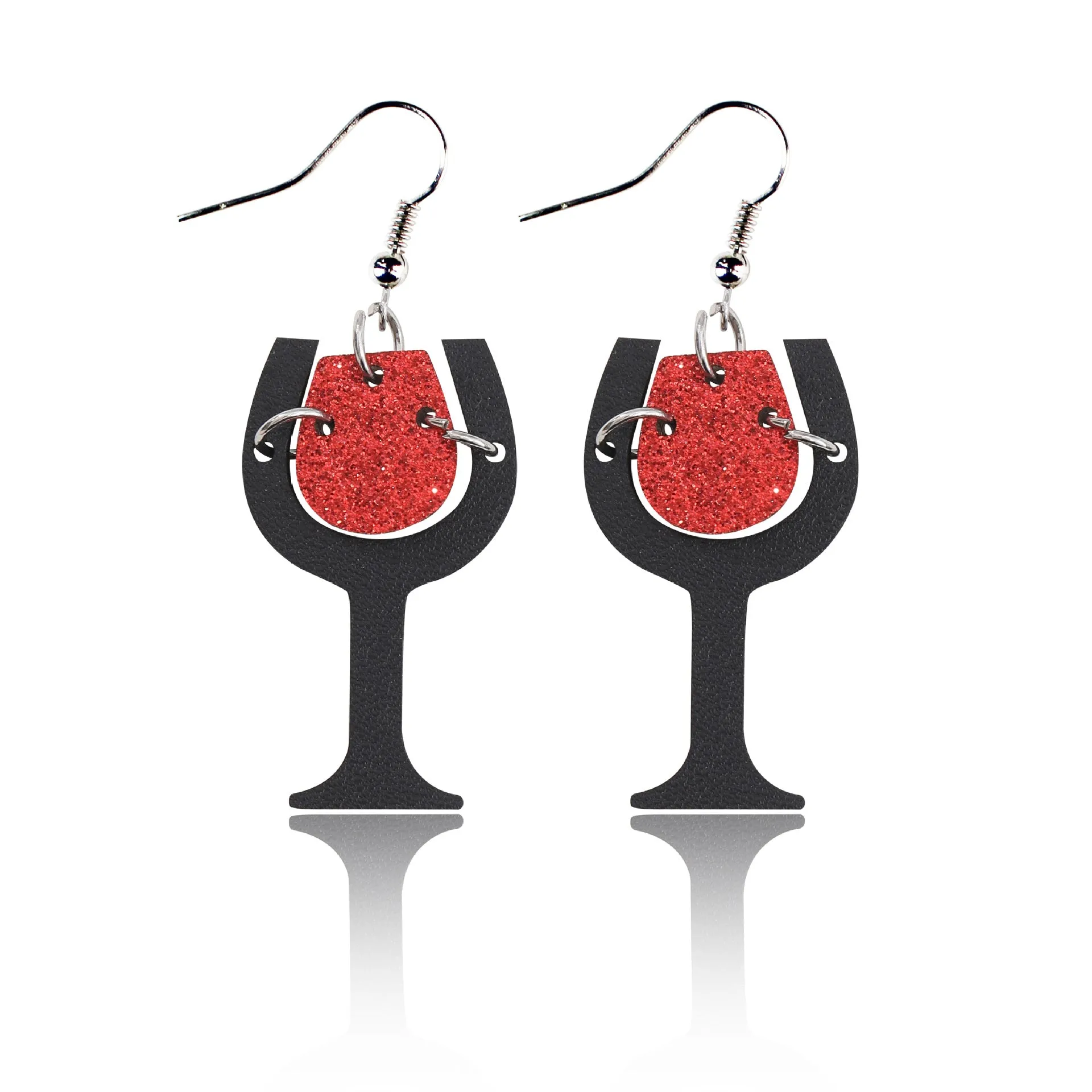 Wholesale Valentine's Day Bohemian Wine Glass Earrings