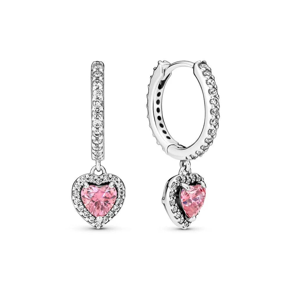 Wholesale Valentine's Day Flaming Heart Shining Light Around Heart Earrings Earrings Factory