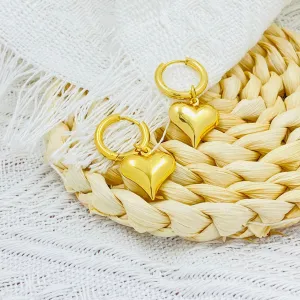 Wholesale Valentine's Day Jewelry Love Ear Buckle Simple Fashion Small Fragrant Style Stainless Steel Heart-shaped Earrings Accessories