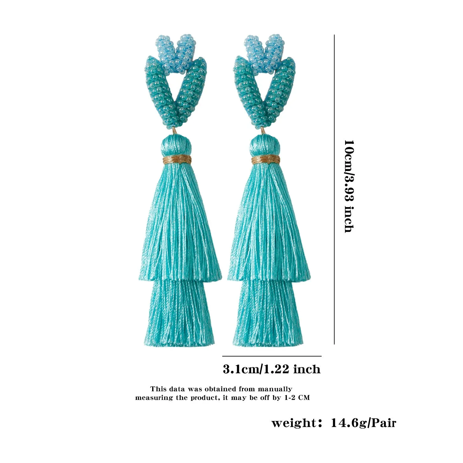 Wholesale Valentine's Day Love Handmade Romantic Heart Shaped High Quality Rice Bead Red Earrings