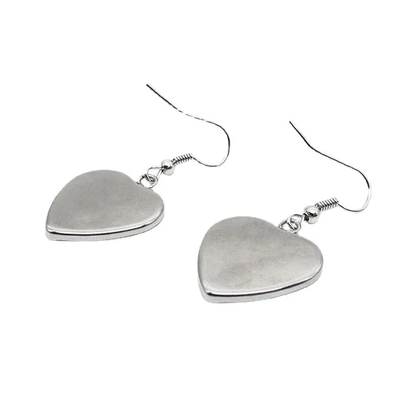 Wholesale Valentine's Day love Stainless steel Stainless steel glass heart-shaped ear hook Time Gem earrings